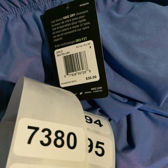 Nike Leggings Girls 6 Royal Blue Dri-Fit Stretch‎ Elastic Waist Pull-On 7380 - Picture 5 of 5